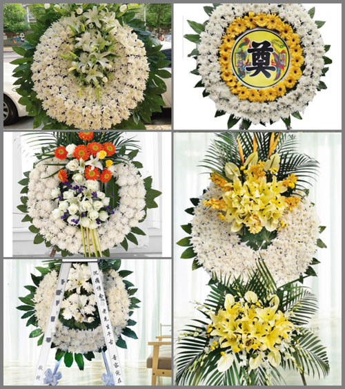 湖北孝感市大悟县吕王镇付山村花圈速递